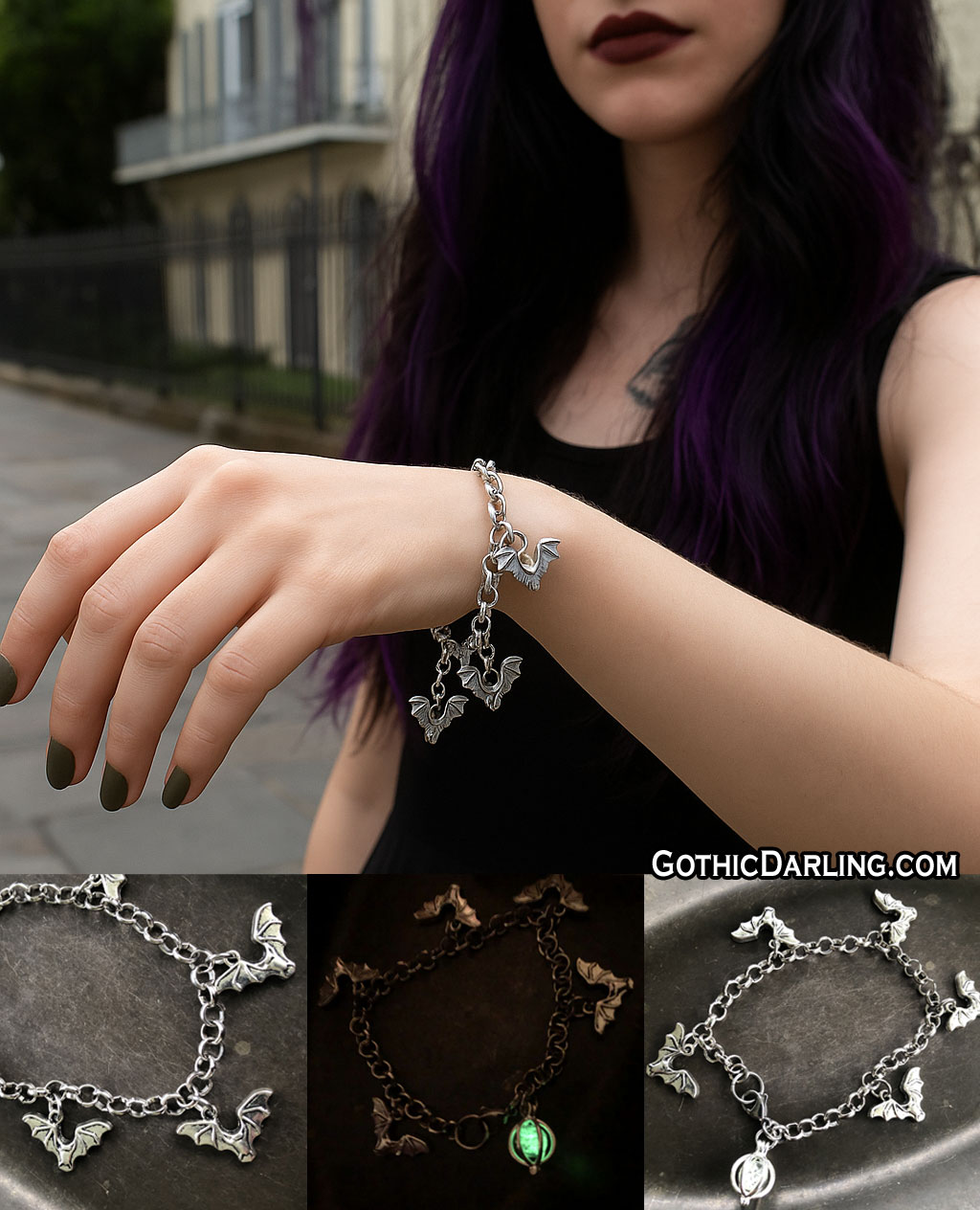 Bats Bracelet - Gothic Darling